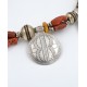 Collana in argento, coralli, ambra e murrine 