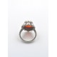 Anello in argento 925 con corniola, sigillo.