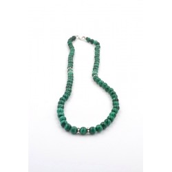 Collana in malachite e argento novecentoventicinque