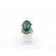 Anello in argento 925/°°° e malachite