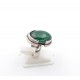 Anello in argento 925/°°° e malachite