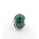 Anello in argento 925/°°° e malachite