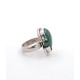 Anello in argento 925/°°° e malachite