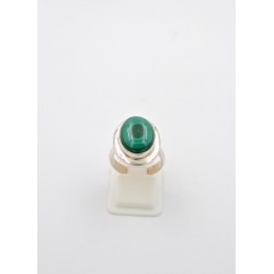 Anello in argento 925/°°° e malachite