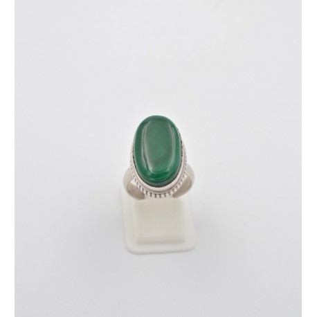 Anello in argento 925/°°° e malachite