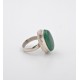 Anello in argento 925/°°° e malachite