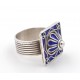 Anello in AG 925/°°° smaltato, Tuareg