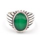 Anello in argento 925/°°° e agata verde