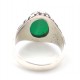 Anello in argento 925/°°° e agata verde