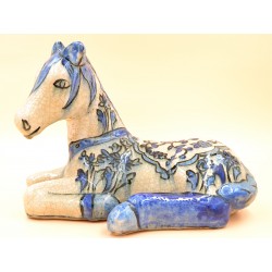 Cavallo in ceramica decorata