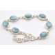 Bracciale in argento 925/°°° e larimar