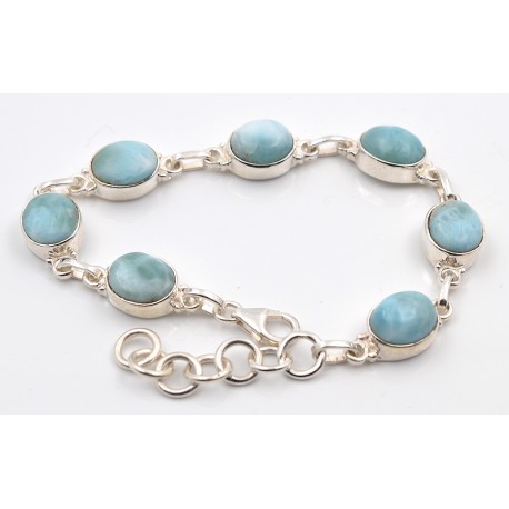 Bracciale in argento 925/°°° e larimar