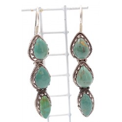 Orecchini Afghani in argento 925/°°° e turchesi