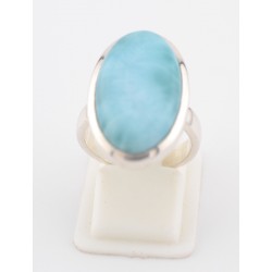 Anello in AG 925/°°° con pietra ovale di Larimar