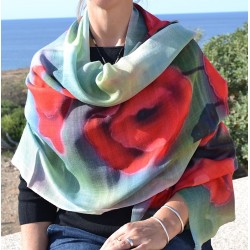 Foulard stampa digitale 100% lana