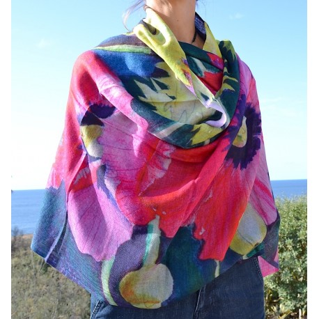 Foulard 100% lana. Stampa digitale