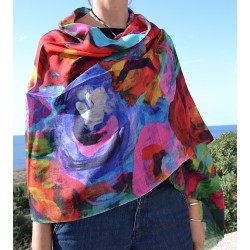 Foulard 100% lana. Stampa digitale