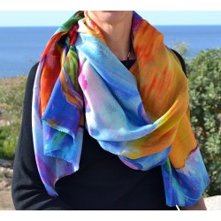 Foulard 100% lana. Stampa digitale