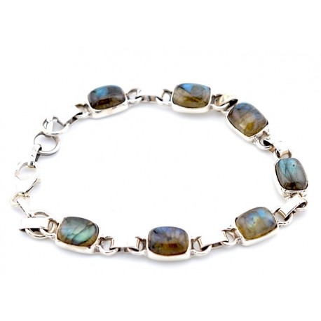 Bracciale in argento e labradorite