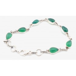 Bracciale in AG 925/°°°e agata verde