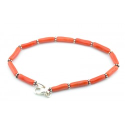 Bracciale corallo e ag 925/°°°