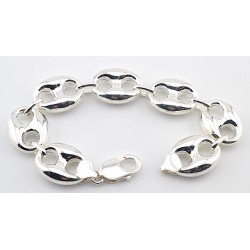 Bracciale in ag 925/°°° maglia marina