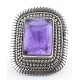 Anello in ag. 925/°°° e ametista