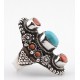 Anello in ag. 925/°°° coralli e turchese