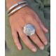 Anello in ag.925/°°° inciso a mano