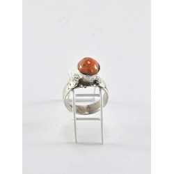 Anello in ag 925% con corallo